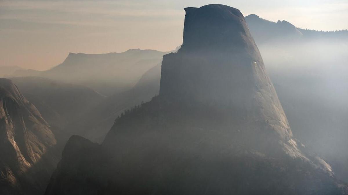 Smoke from the Detwiler fire as seen from Washburn Point along Glacier Point Road hangs over Yosemite Valley obscuring landmarks like Half Dome Aug. 3. Liz Skelton of El Portal writes that many of the local residents who must live and work in proximity to the smoke from fires are now suffering the effects to their health.