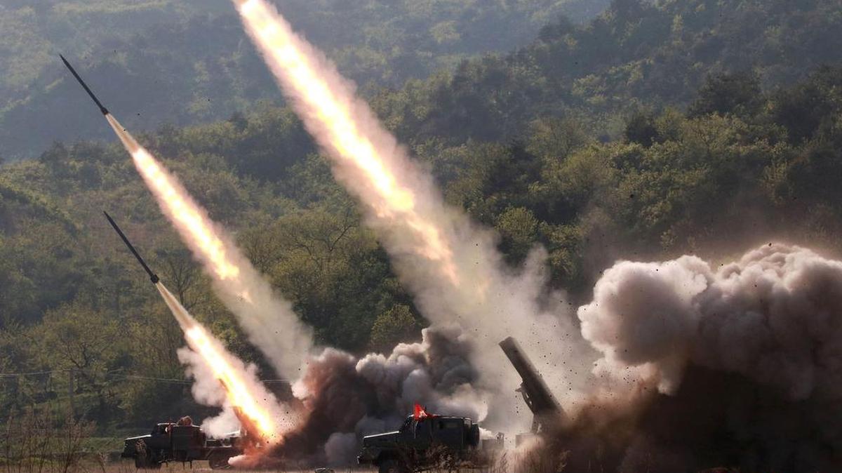 This May 9, 2019 photo provided by the North Korean government shows a test of military weapon systems in North Korea. North Korea fired two suspected short-range missiles toward the sea on Thursday, South Korean officials said, its second weapons launch in five days and a possible warning that nuclear disarmament talks with Washington could be in danger.