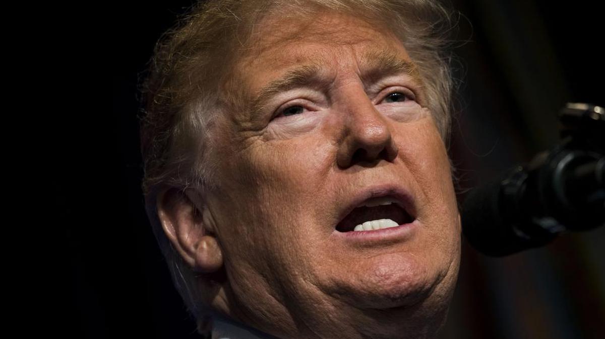 President Donald Trump delivers an address the Pentagon in Arlington, Va., Jan. 17, 2019.
