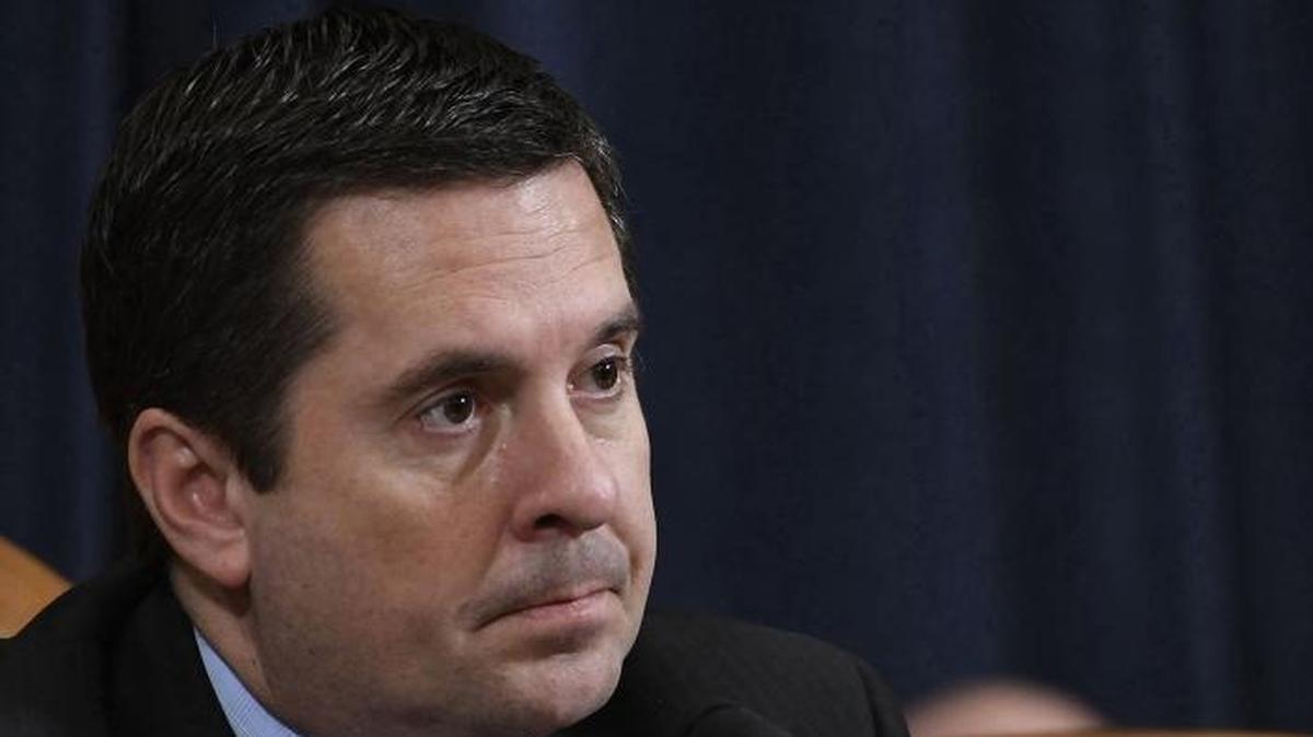 Devin Nunes listens to testimony before the House Permanent Select Commitee on Intelligence related to the Russian cyber attack and investigations into wiretapping, on Capitol Hill on March 20, 2017, in Washington, D.C.