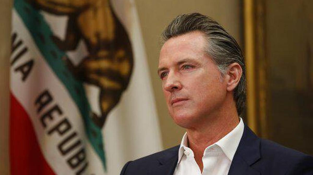 California Gov. Gavin Newsom listens to a question during an interview in Sacramento, Calif., Tuesday, Oct. 8, 2019.