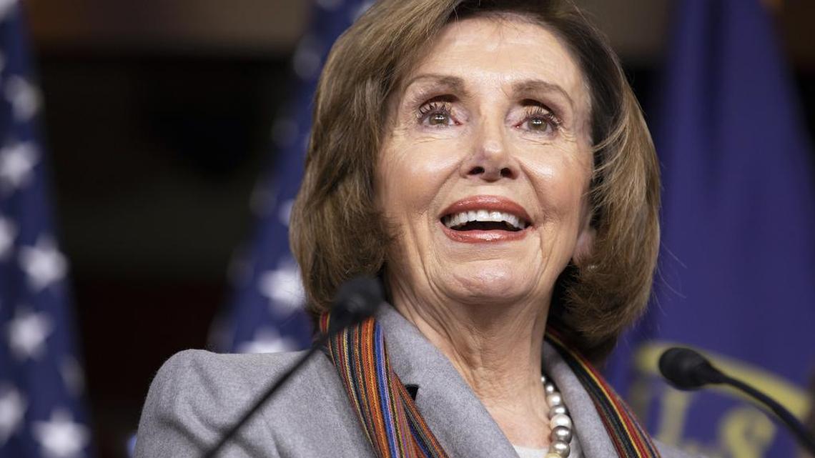 House Speaker Nancy Pelosi of Calif., speaks during a news conference unveiling House Democrats’ new infrastructure framework, Wednesday, Jan. 29, 2020, on Capitol Hill in Washington. (AP Photo/ Jacquelyn Martin)