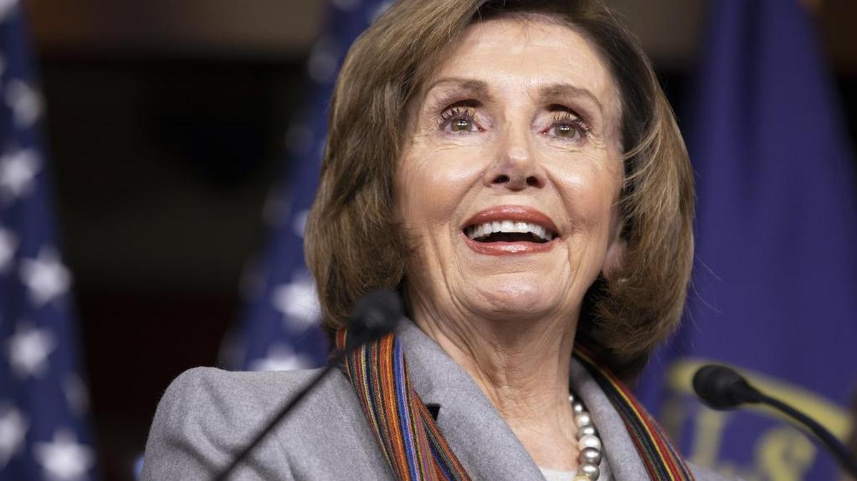 House Speaker Nancy Pelosi of San Francisco during a news conference unveiling House Democrats' new infrastructure framework, Wednesday, Jan. 29, 2020, on Capitol Hill in Washington.