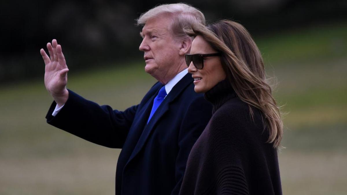 President Donald Trump and first lady Melania Trump depart the White House en route to Florida, Feb. 15, 2019 in Washington, D.C.