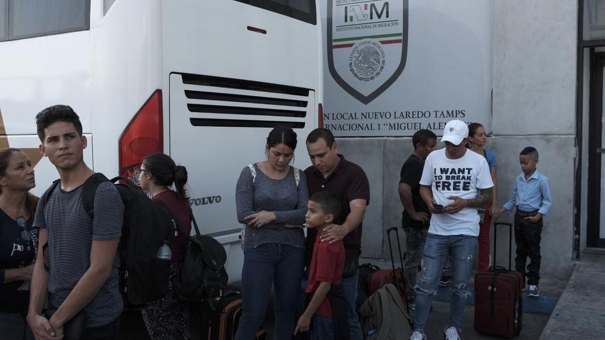 After weeks of waiting for their turn at the Casa del Migrante Nazareth shelter, a Venezuelan family prepared to seek asylum in the United States, in the border town of Nuevo Laredo, Mexico, July 10, 2019.
