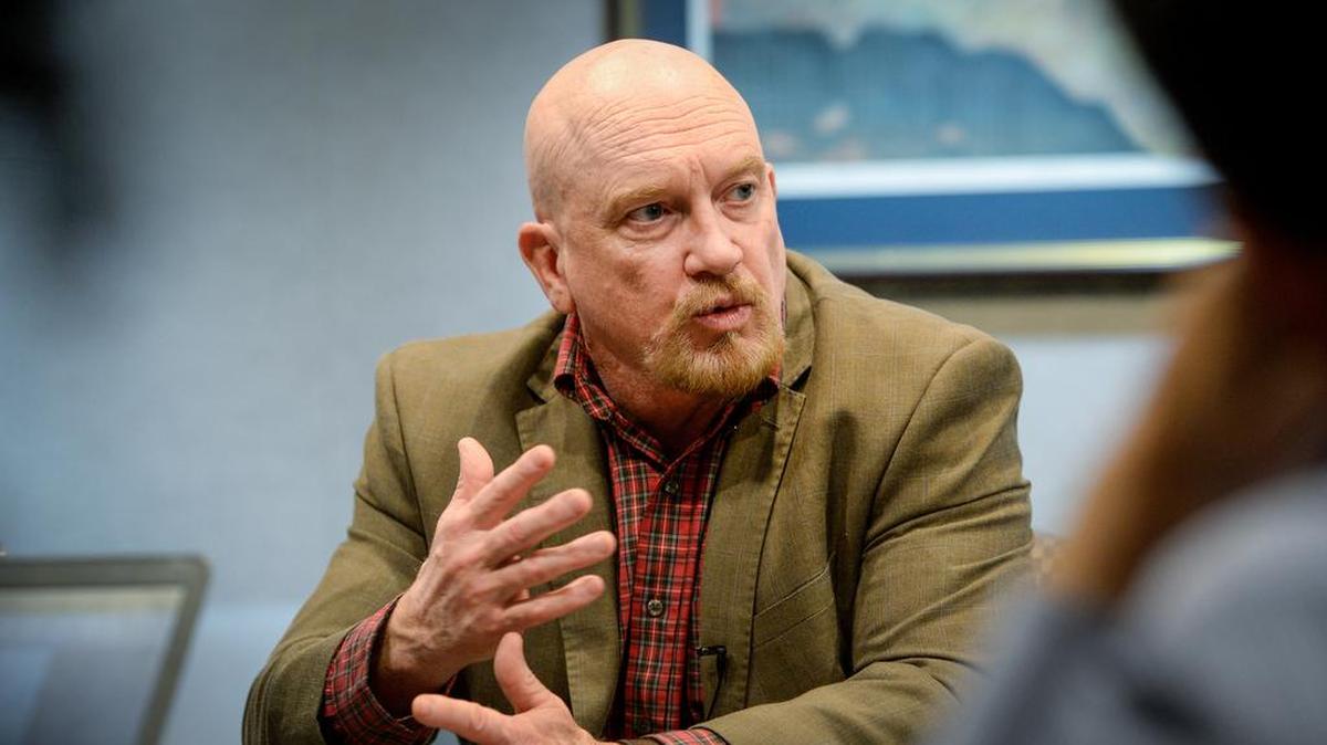 Current Fresno City Councilman Steve Brandau answers questions about his run for the District 2 seat on the Fresno County Board of Supervisors during a Fresno Bee editorial board meeting on Wednesday, Feb. 6, 2019.
