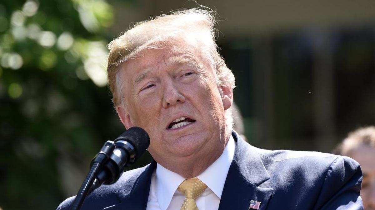 President Donald Trump speaks during an event on expanding health coverage options for small businesses and workers in the Rose Garden at the White House on June 14, 2019 in Washington, D.C.