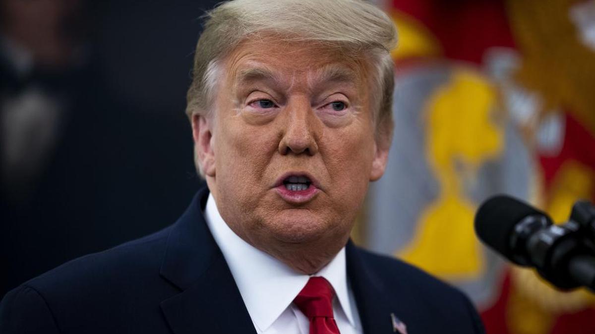 President Donald Trump speaks about the election in the Oval Office of the White House in Washington, D.C., on Dec. 3, 2020.
