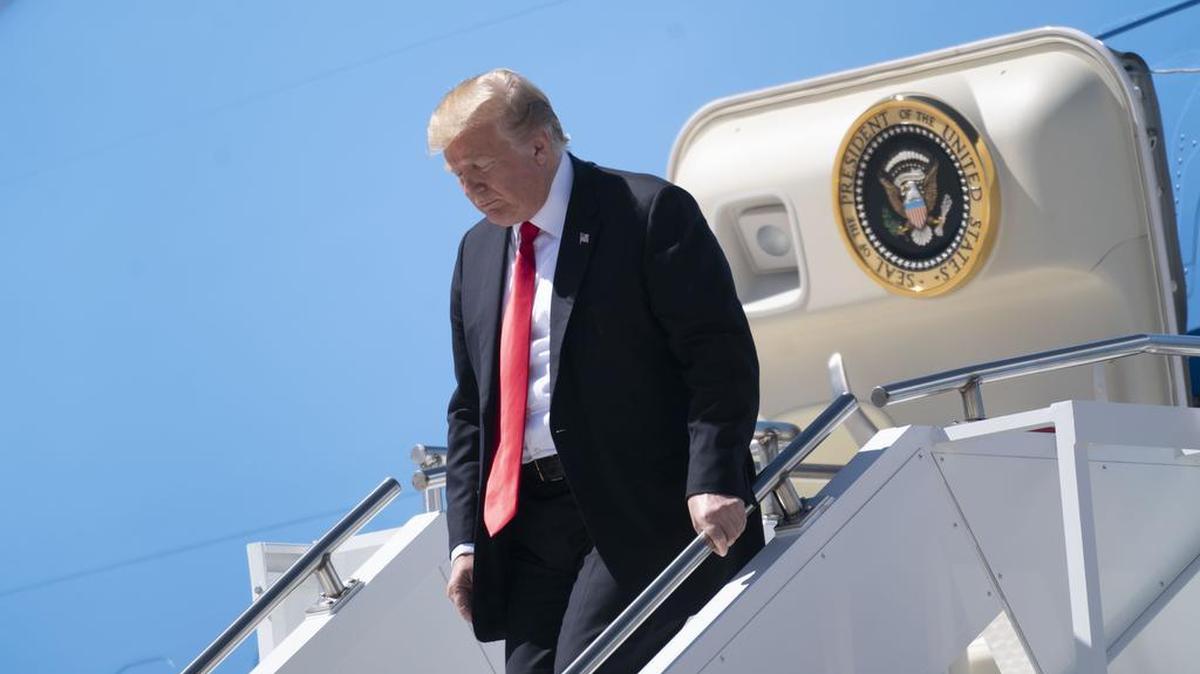 President Donald Trump disembarks Air Force One at Peterson Air Force Base in Colorado Springs, Colo., May 30, 2019. Trump pushed ahead with plans to impose tariffs on Mexico over the objections of several top advisers, including including his son-in-law, Jared Kushner.