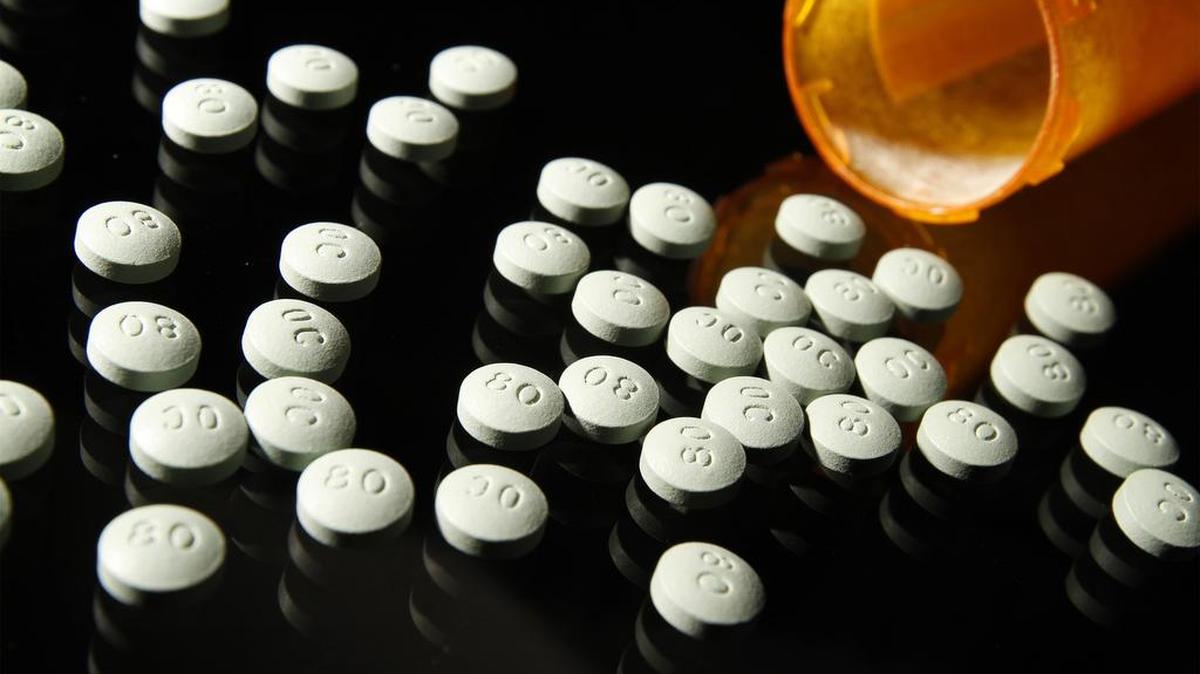 The opioid OxyContin is seen in a file image. California is receiving nearly $60 million in a $573 million from McKinsey & Co. to settle an investigation into its role in the opioid epidemic.