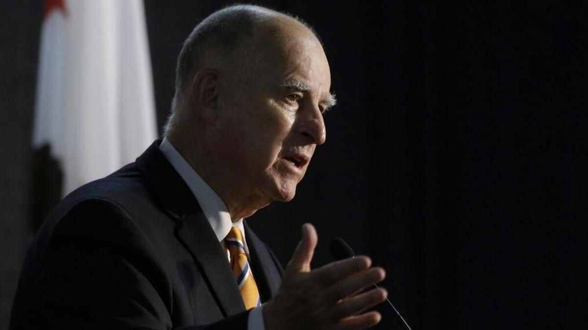 In this June 29 photo, California Gov. Jerry Brown speaks at a forum in Sacramento, Calif.
