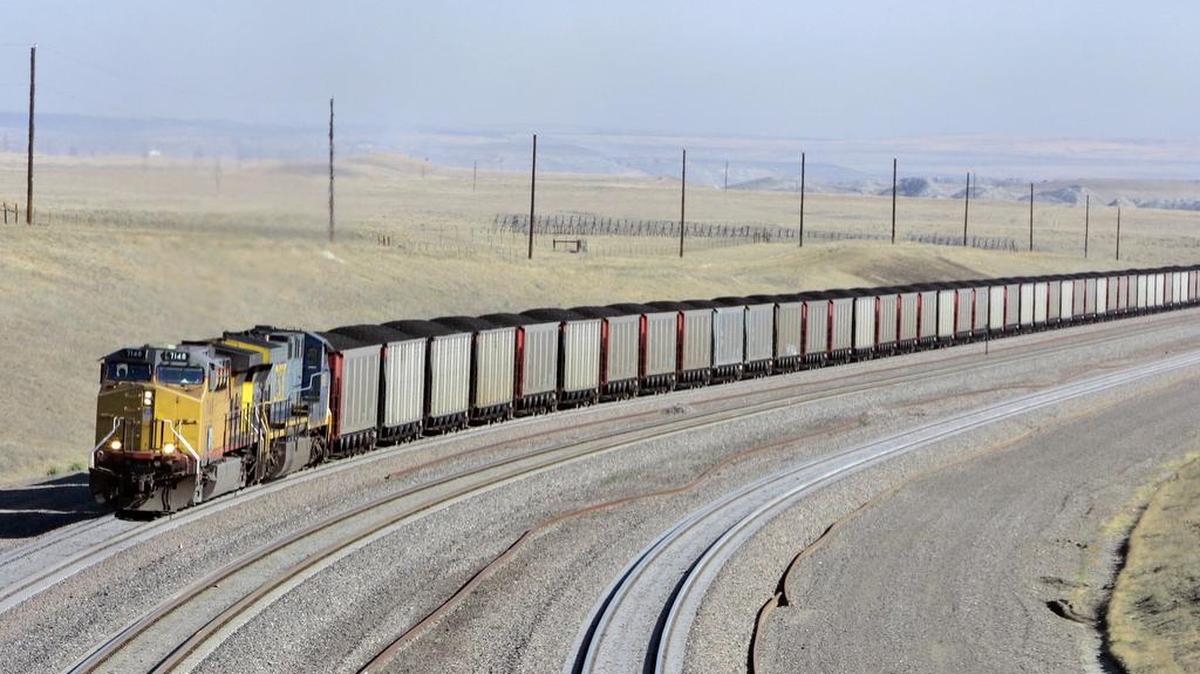 
In this 2006 photo, a coal train travels in northeast Wyoming near Gillette. Wyoming produces 39 percent of the nation’s coal supply.
