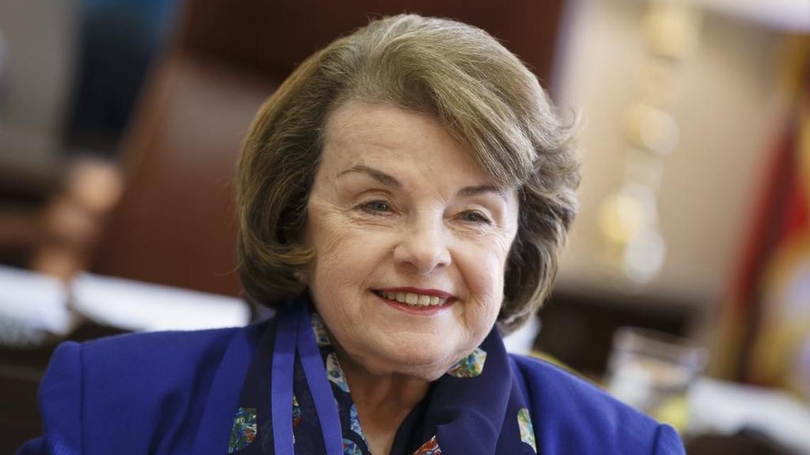 U.S. Sen. Dianne Feinstein of California spoke at a small luncheon Friday in Fresno.