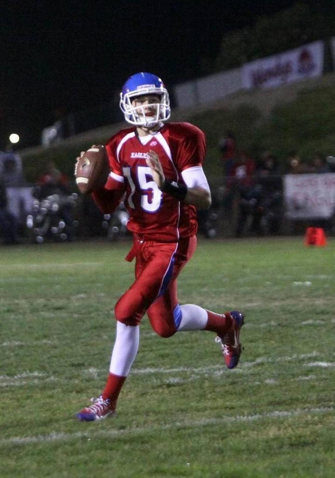 Josh Allen is a long ways removed from playing Friday nights in Firebaugh – now he’s the toast of the Mountain West as Wyoming’s junior quarterback and a projected high NFL draft pick.