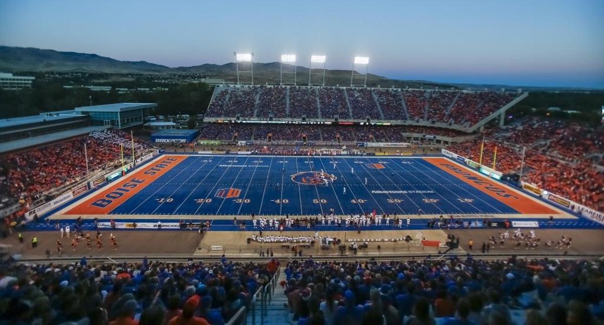 Boise State plans to install a new blue field this year, plus add a new video board to the south end of Albertsons Stadium. There also are plans to renovate the east side in the near future.