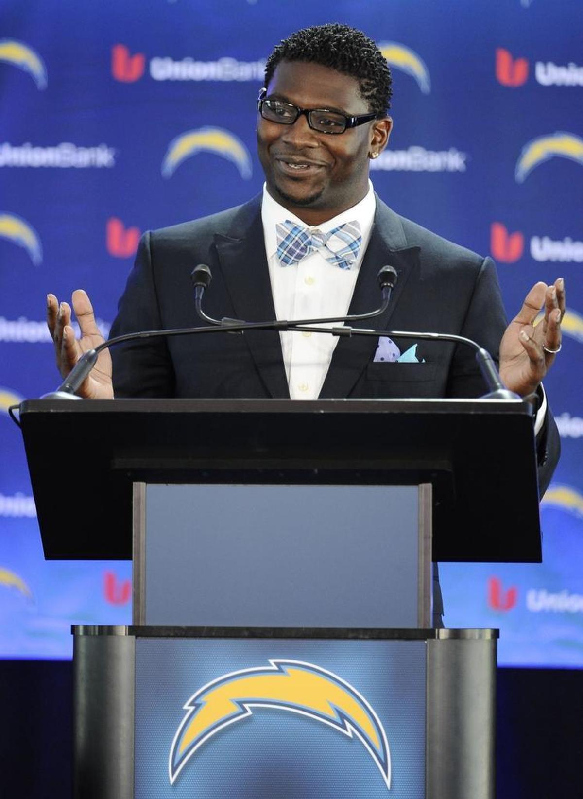 Former San Diego Chargers running back LaDainian Tomlinson announces his retirement from the NFL during a 2012 news conference. Five years later, Tomlinson is a Hall of Famer.