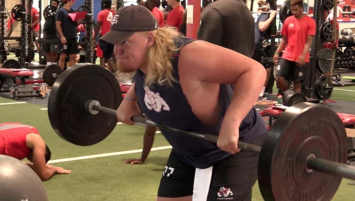 Fresno State center Aaron Mitchell certainly doesn’t sound, or look, like a sacrificial lamb. “Not many teams get the opportunity to go to Tuscaloosa and play in front of 100,0000 people,” he said about Saturday’s game. “That’s something I’ll tell my kids about.”