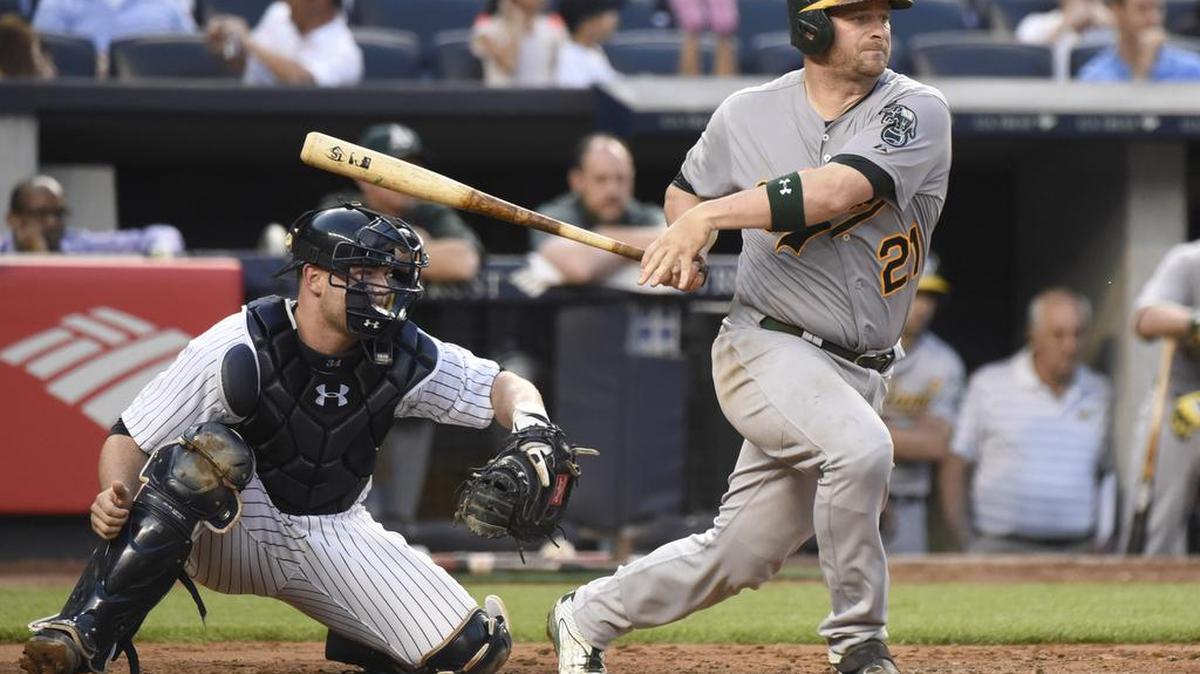 After an All-Star first half in 2015, Stephen Vogt of the A’s struggled in the second half. Oakland is looking for more consistency from the former Central Valley Christian star this year.
