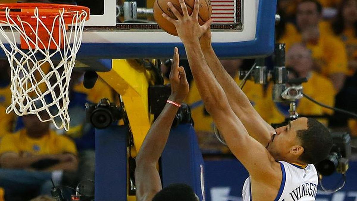 
At 6-foot-7, Warriors backup guard Shaun Livingston, right, is a tough match up. He can see over most guards and has the post skills to take on bigger players like the Rockets’ Clint Capela. Livingston is just one of several unconventional players on the Warriors roster.
