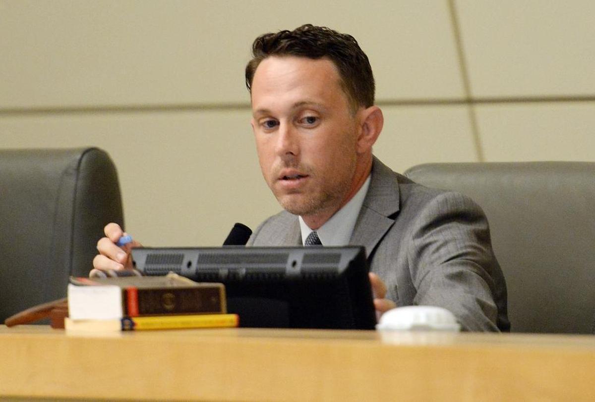 Fresno City Council President Clint Olivier makes a motion to allow marijuana dispensaries within the city limits during Thursday’s meeting.