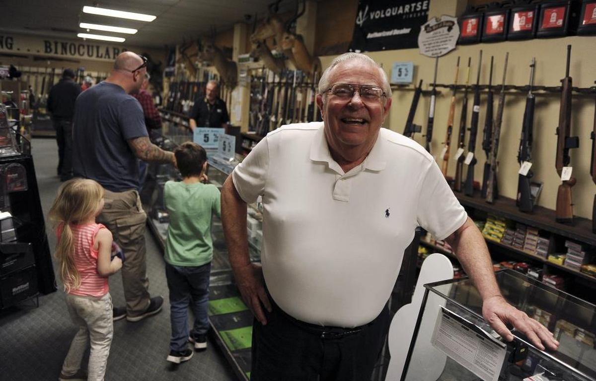 Barry Bauer, who plans to retire, poses as customers shop at Herb Bauer Sporting Goods following news the longtime store was going out of business. Bauer estimated the sales will continue for 60 to 90 days. Photographed Thursday, Feb. 1, 2018 in Fresno.