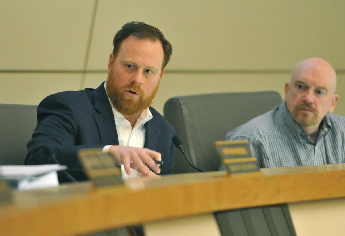 Madera County Supervisor Brett Frazier, left, pictured here in his capacity as chairman of the San Joaquin River Conservancy Board, believes development north of the river will bring industries and businesses in addition to thousands of homes.