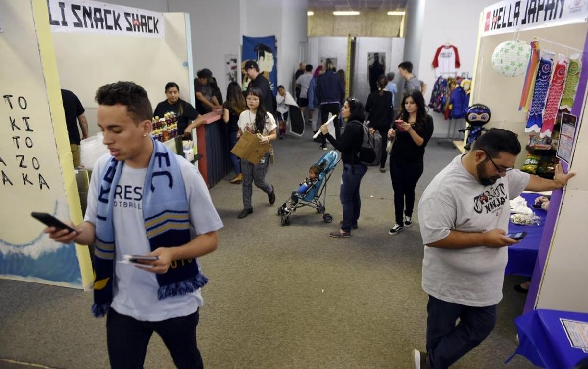 The Hella Ninja pop-up business, a creation of Fresno Grizzlies marketing guru Sam Hansen, as seen during Saturday’s Fulton Street’s official opening celebration.