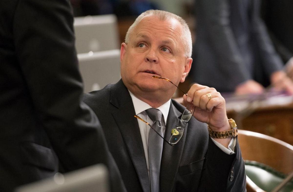 Assemblyman Tom Lackey, R-Palmdale, during session in 2015. He authored a bill to repeal California’s “space tax.”