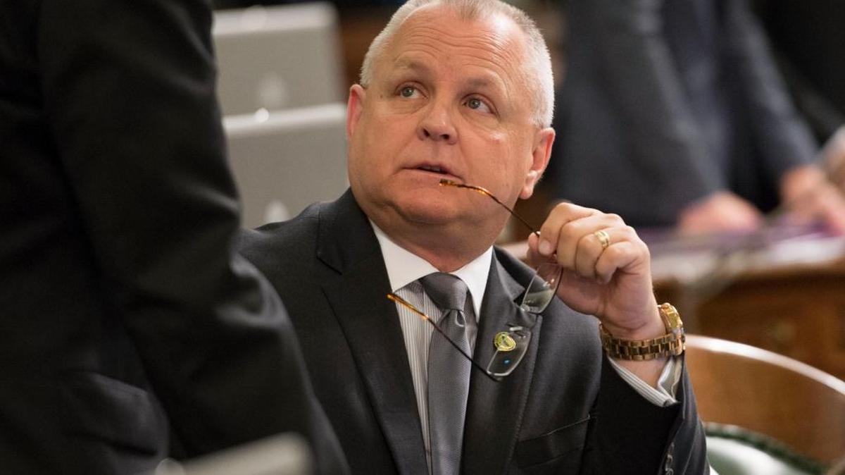Assemblyman Tom Lackey, R-Palmdale, during session in 2015. He authored a bill to repeal California’s “space tax.”