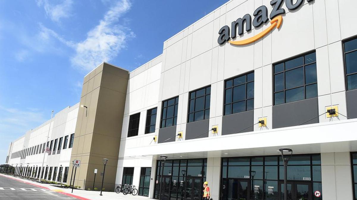 Amazon's 855,000- square-foot customer fulfillment center in south Fresno.