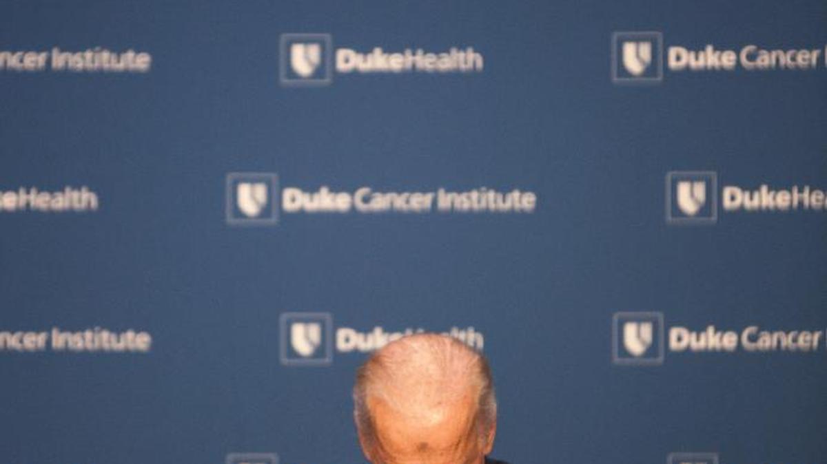 Vice President Joe Biden speaks about his Cancer Moonshot initiative during a roundtable discussion at Duke University Medical Center in Durham, N.C., on Feb. 10.