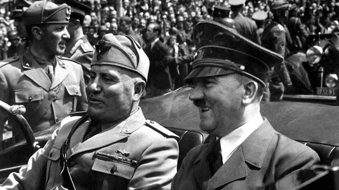 Hitler with the original ‘fascist’ Mussolini.