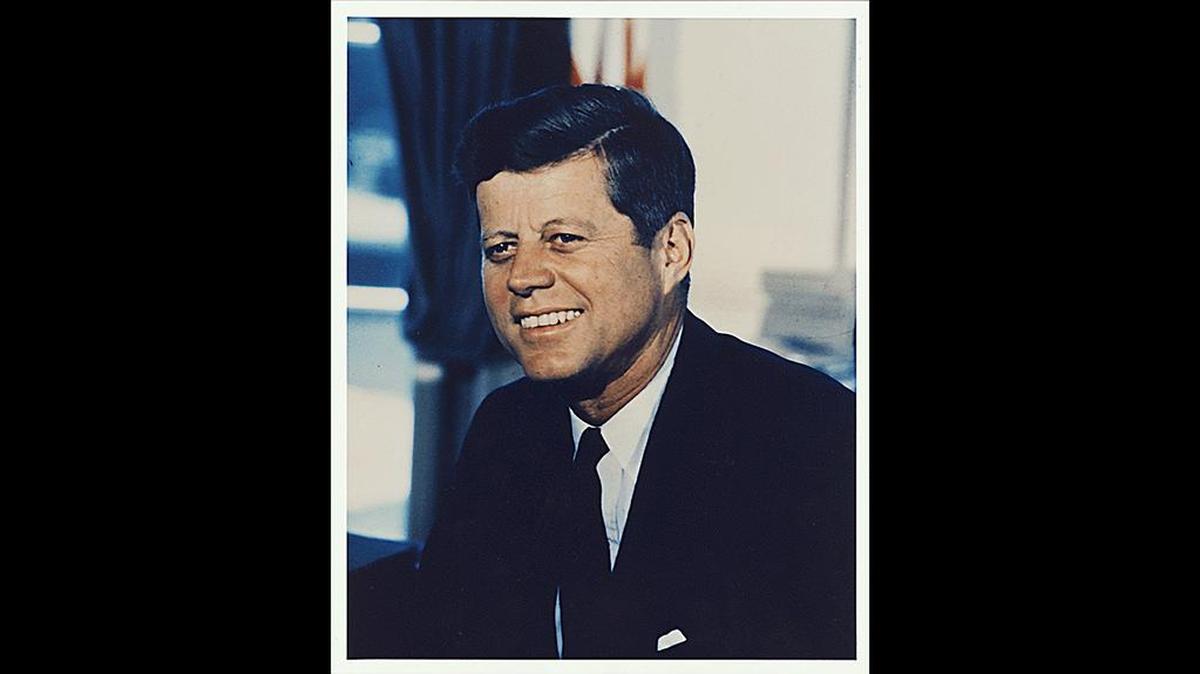 Portrait of 35th President John F. Kennedy at the White House in Washington, D.C., July 11, 1963.