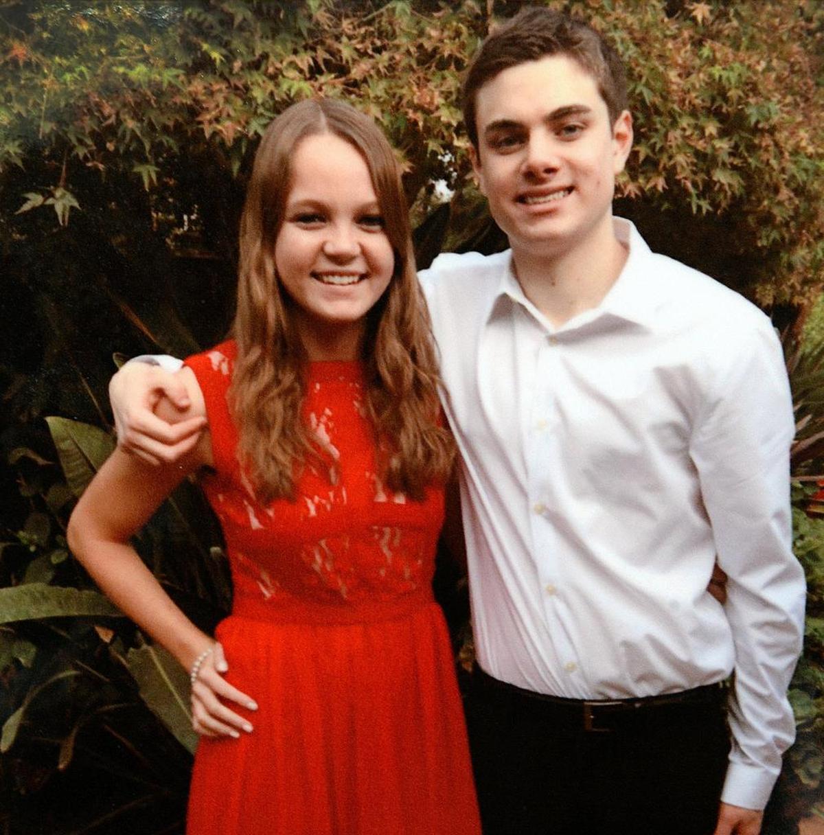 A family photo shows Alex Hudson and her brother Garrett.
