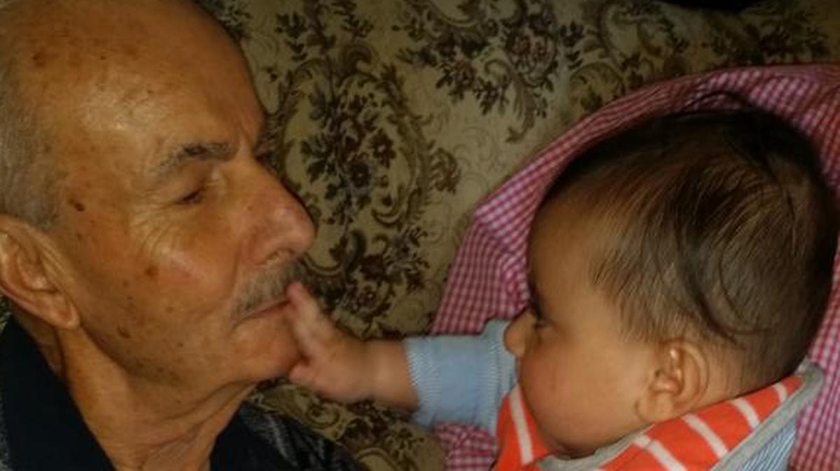 Kevork Baghdassarian with his great-grandson Joseph.