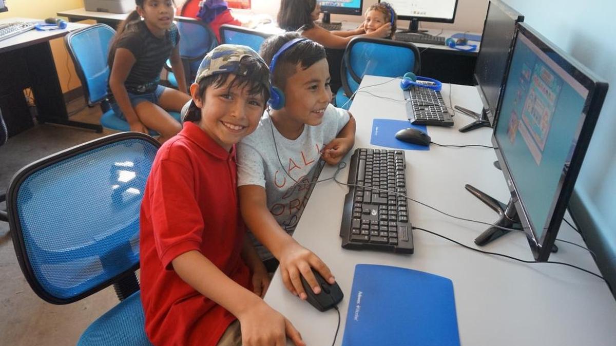 The computer room at the Harris Farms Boys & Girls Club in Huron is a popular spot.