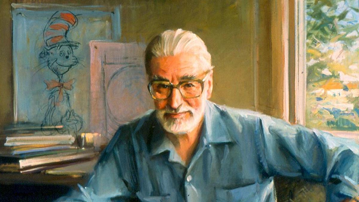 A portrait of Dr. Seuss by Everett Raymond Kinstler.