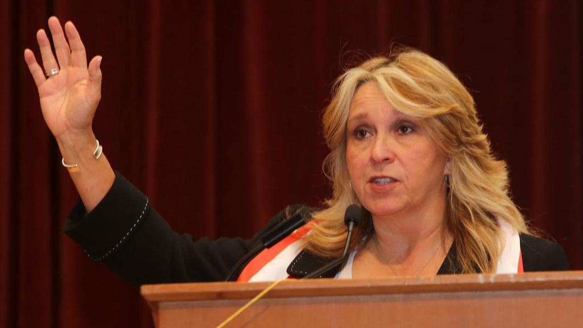 Fresno City College president Carole Goldsmith welcomed the graduates and their families to the 15th annual Latino Graduation Ceremony at Fresno City College in 2018. She will be honored for her community leadership by the League of Women Voters of Fresno.