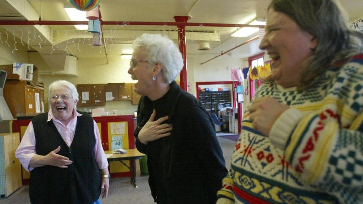 Authentic laughter can encourage people to face the depths of grief.