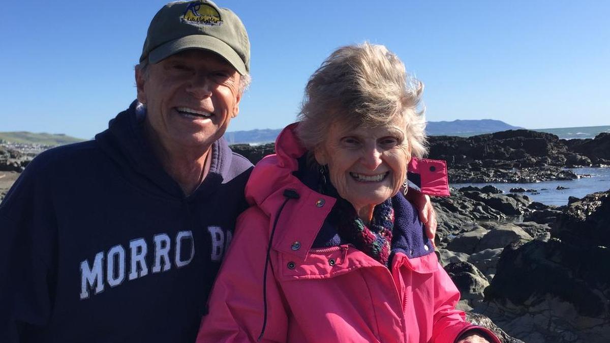 Barbara Hart with her son, Jack, who is Sharon Hart’s husband. They are shown on a trip to the coast a day before Barbara’s 91st birthday.