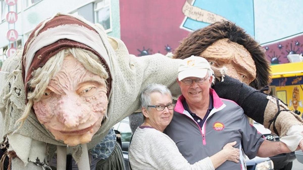 Carolyn and Jeff Zutler were introduced to the Yule Lads’ troll mother.