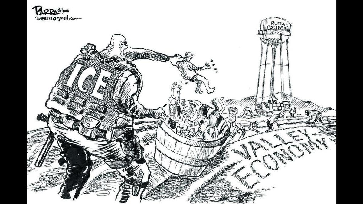 ICE raids on the San Joaquin Valley’s ag industry impacts on the Valley's economy, which relies on cheap, immigrant farm worker labor.