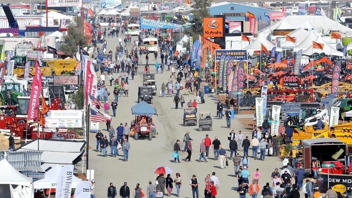 The midway at the 2018 World Ag Expo was the center of a sprawling array of agriculture implements and innovations. The amount of exhibit space is massive at 2.6 million square feet, equivalent to 45 football fields.