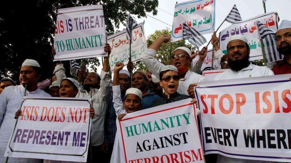Muslims worldwide, including this group demonstrating in November 2015 in India, have protested against ISIS.