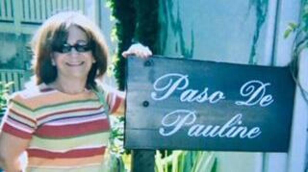 The sign in Carmel that bears Pauline Sahakian’s first name.