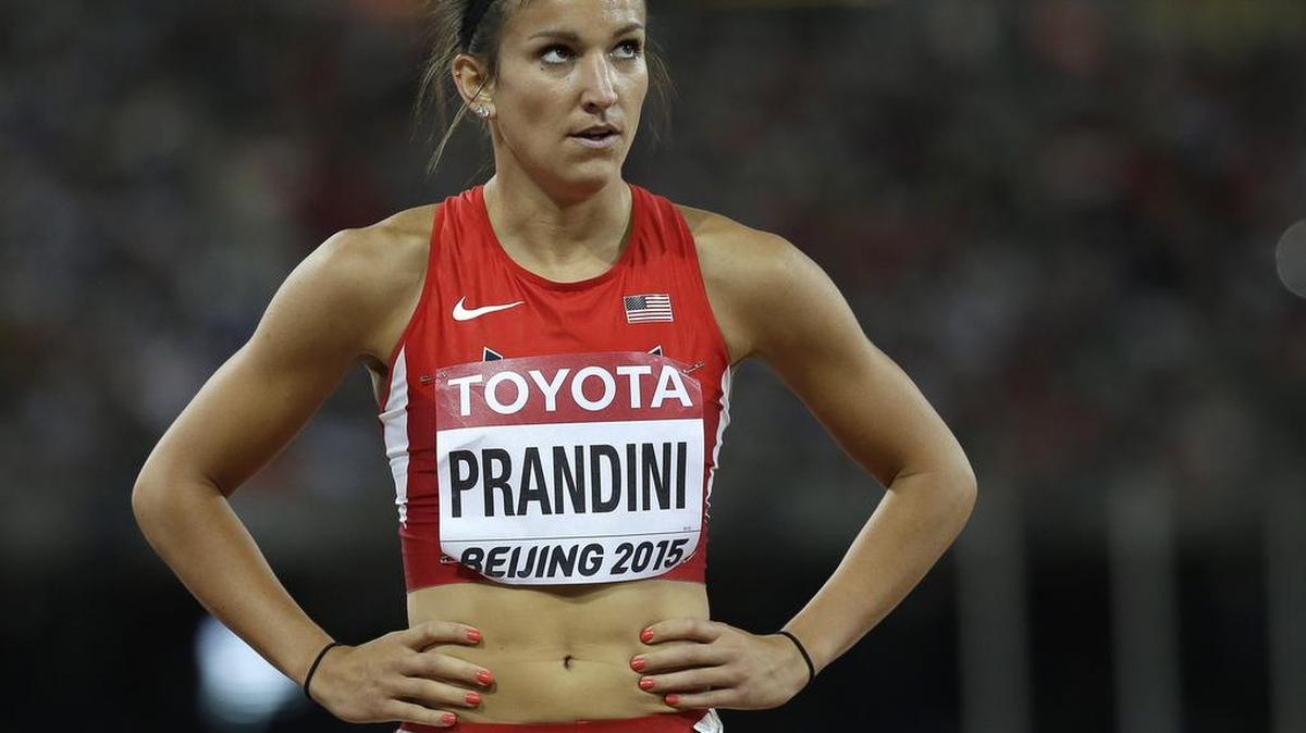 
Former Clovis High star Jenna Prandini – shown during her 200 heat earlier in the week at the world track and field championships in Beijing, China – ran a leg for the winning U.S. 400 relay team in the semifinal round.
