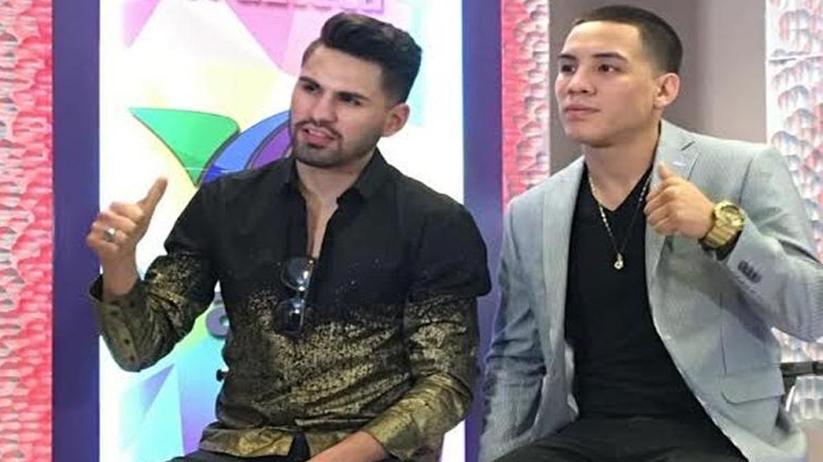 Avenal native and junior welterweight Jose Ramirez, left, and featherweight Oscar Valdez pose for TV Azteca while on a one-day trip to Mexico City in advance of their fights on the April 9 undercard of Pacquiao/Bradley. Ramirez will face Manuel Perez in a scheduled 10-rounder at MGM Grand Garden Arena in Las Vegas.
