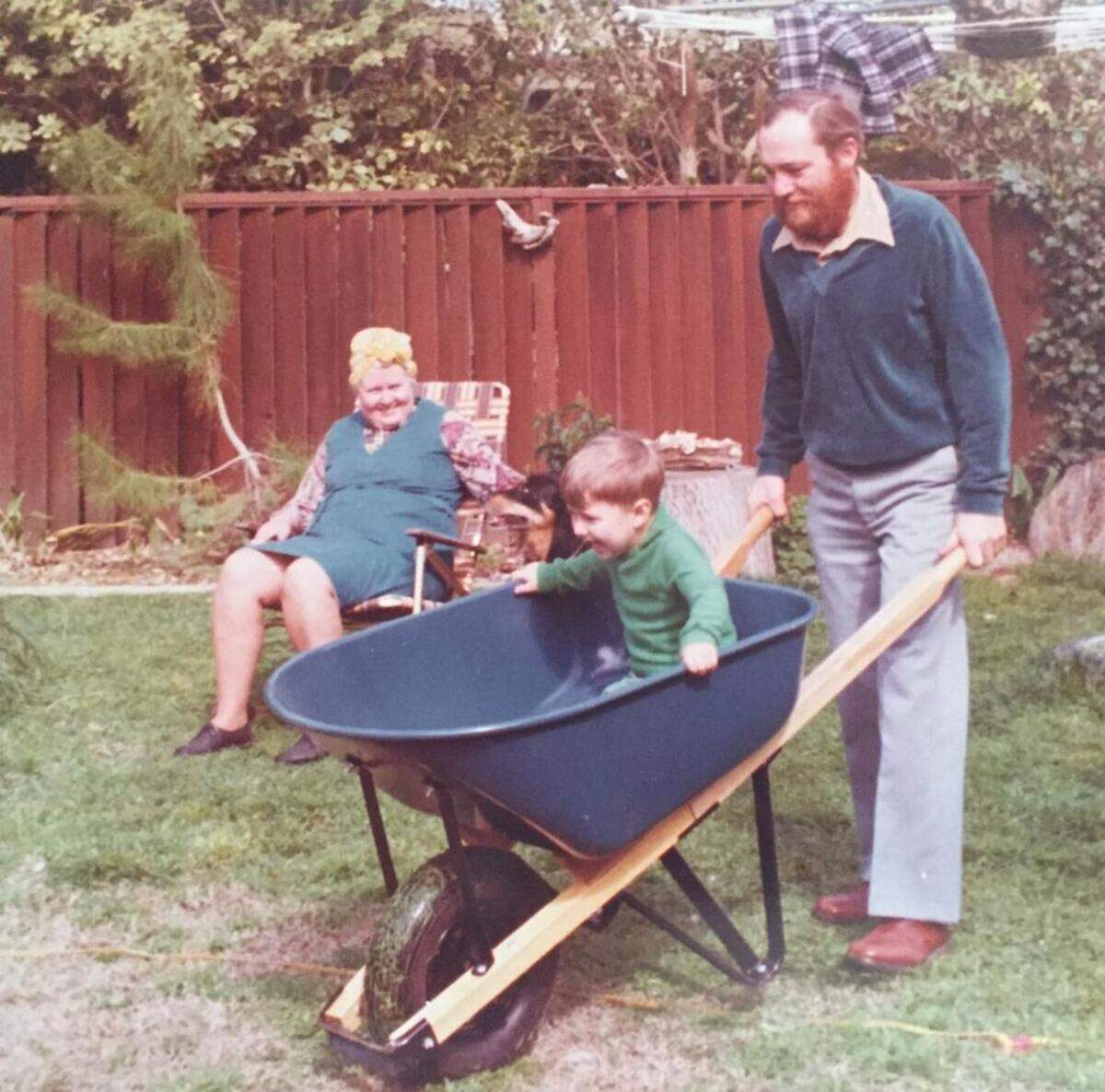 Paul Loeffler, Fresno State's play-by-play announcer, plays with his dad, Bobby, when he was young. Bobby Loeffler received a kidney transplant 28 years ago. Paul felt passionate about donating himself.