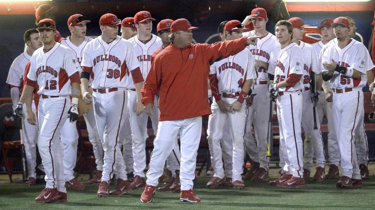 Fresno State coach Mike Batesole and the Bulldogs were denied the Mountain West’s automatic bid to the NCAA Tournament when they lost 5-3 to San Diego State in the conference tournament championship Sunday, May 28, 2017, in Albuquerque, N.M.