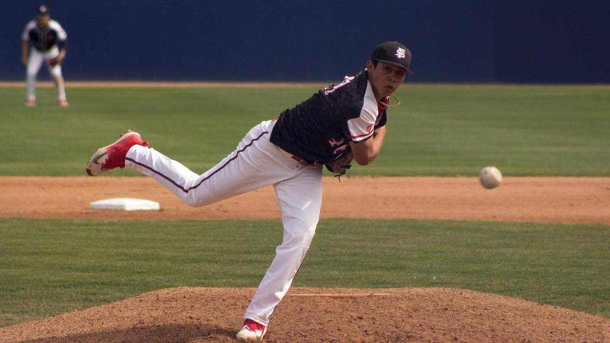 Fresno State junior Edgar Gonzalez is leading the Bulldogs with a 7-2 record and an ERA of 3.03 in 15 appearances and 13 starts. The Bulldogs end the regular season with a three-game Mountain West Conference series against UNLV at Beiden Field.